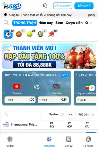 VS58 cung cấp TẢI VỀ ứng dụng